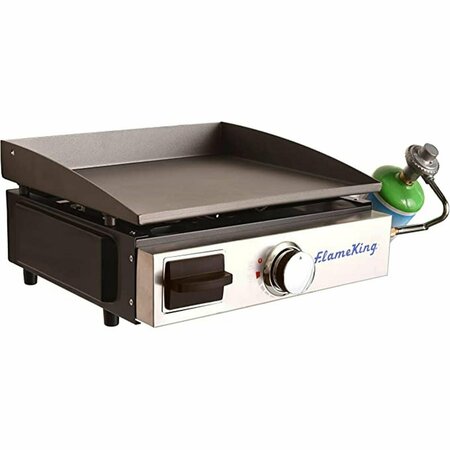 FLAME KING 17 in. Griddle with 1 lbs Regulator & No Ounting Bracket FLKYSNFM-HT-100NB